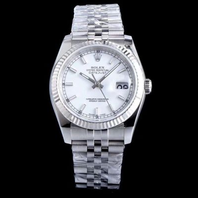 Fake Rolex Datejust SS Jubilee White Dial Watch Swiss ETA3135